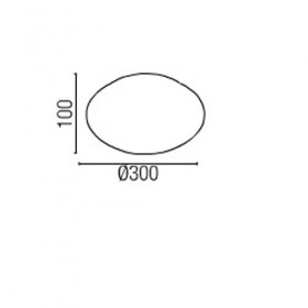 Applique ou plafonnier de salle de bain, Lumi, blanc, IP40, Ø38