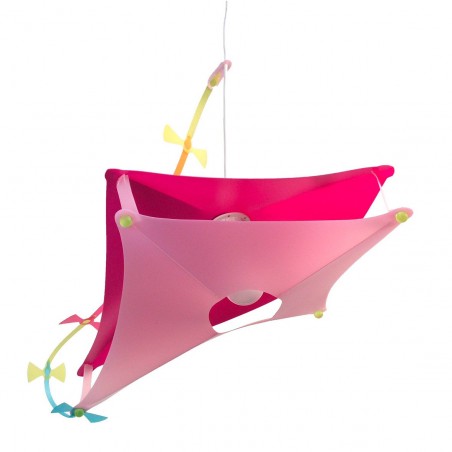 Suspension enfant CERF VOLANT- rose - priplak - RM Coudert