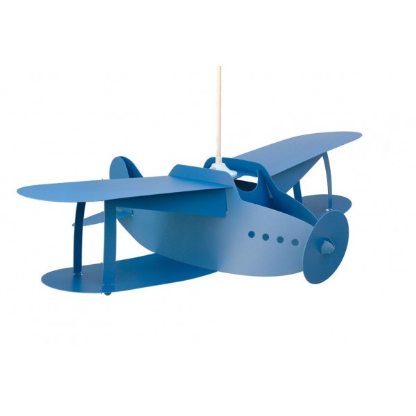 Suspension enfant AVION BIPLAN - bleu - priplak - RM Coudert