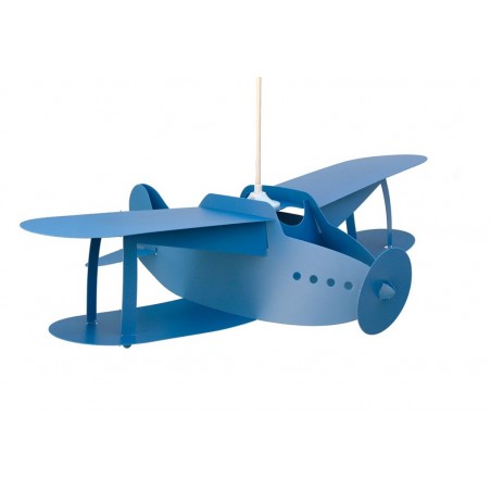 Suspension enfant AVION BIPLAN - bleu - priplak - RM Coudert