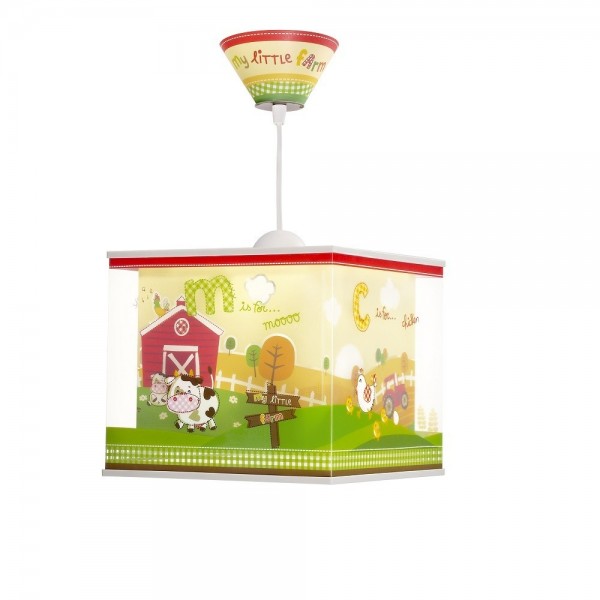 Lustre suspension pour enfant My Farm animaux de la ferme