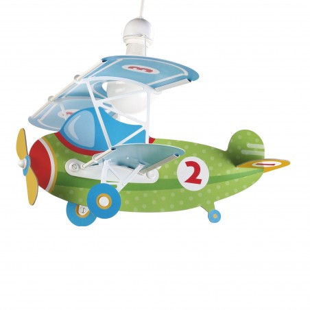 Suspension enfant BABY PLANE GREEN - H39cm - PVC - Dalber