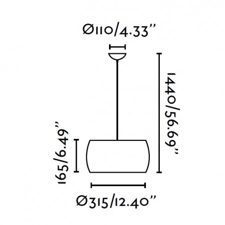 Suspension NANKO - Ø30cm - Faro