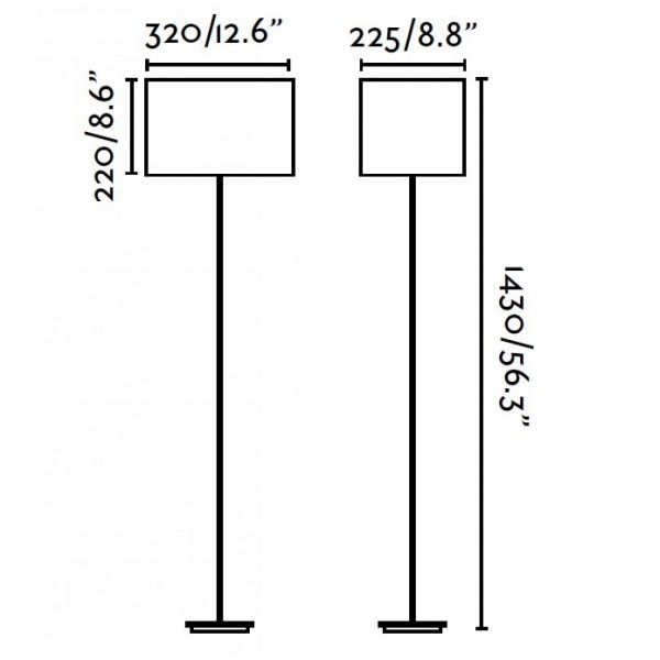 Lampadaire THANA - H143cm - Tissu - Faro