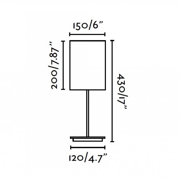 Lampe THANA - Ø12cm H43cm - Tissu - Faro