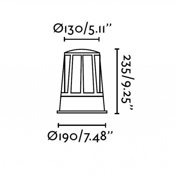 Borne extérieure SURAT - IP54 - H23cm - Faro