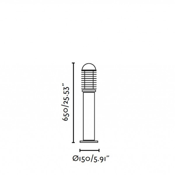 Borne exterieur VERNO - IP44 - alu - H65 cm - Faro