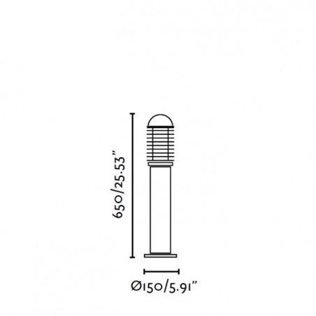 Borne exterieur VERNO - IP44 - alu - H65 cm - Faro