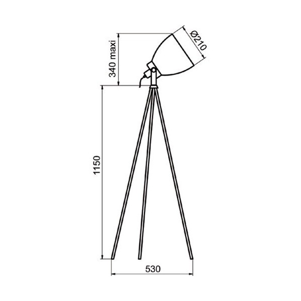 Lampadaire CAMERA - H149 cm - 2 coloris - Aluminor