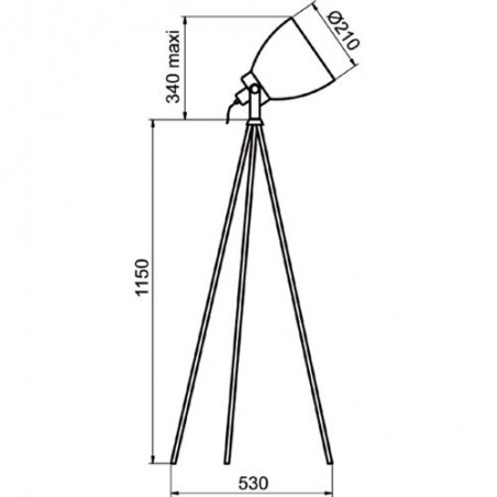 Lampadaire CAMERA - H149 cm - 2 coloris - Aluminor