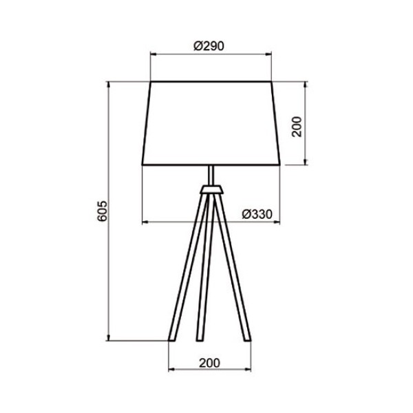 Lampe TROPIC - H60 cm - noir ou chrome - Aluminor