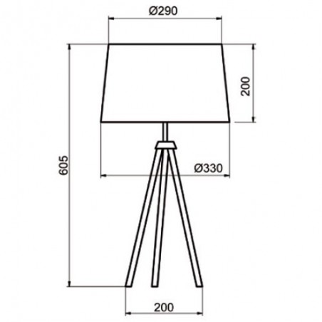 Lampe TROPIC - H60 cm - noir ou chrome - Aluminor