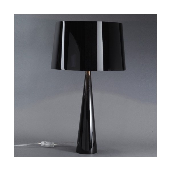 Lampe TOTEM - H58cm - PVC laqué - blanc ou noir - Aluminor