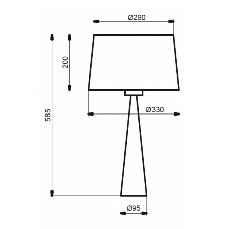 Lampe TOTEM - H58cm - PVC laqué - blanc ou noir - Aluminor