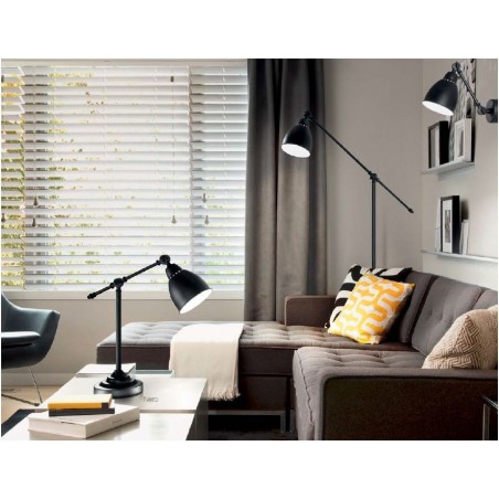 Lampadaire NEWTON - noir - H150cm - Ideal-Lux