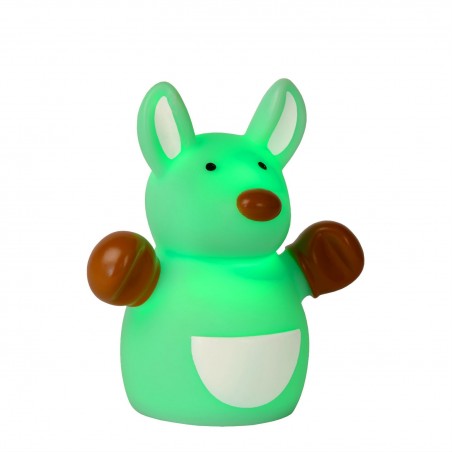 Lampe enfant LED Color Zoo - Kangourou Vert - H9,6cm - Lucide