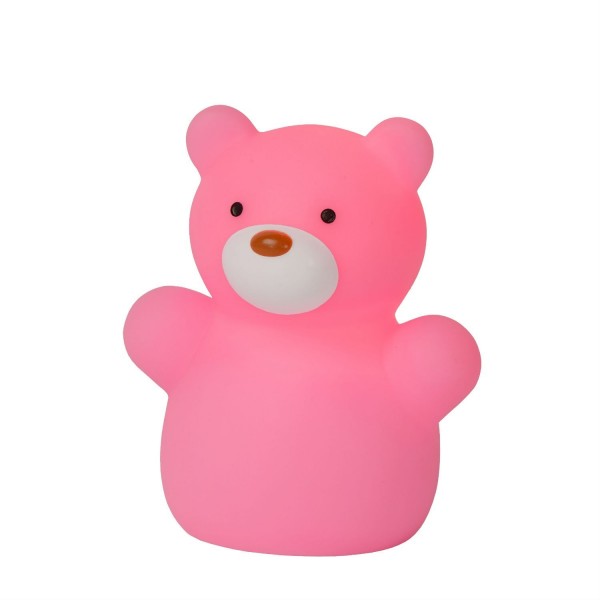 Lampe enfant LED Color Zoo - Ours Rose - H8,2cm - Lucide