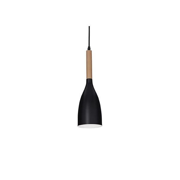 Suspension MANHATTAN - bois/metal - Ø11cm -Ideal-Lux