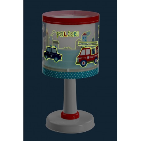 Lampe enfant POLICE - H29cm - PVC - Dalber