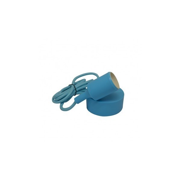 Suspension Douille Silicone E27 - Bleu - Vision-EL