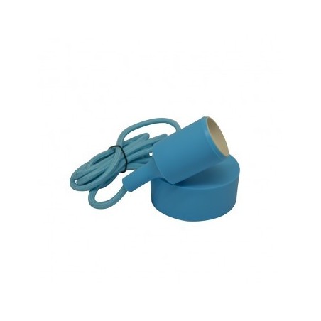 Suspension Douille Silicone E27 - Bleu - Vision-EL