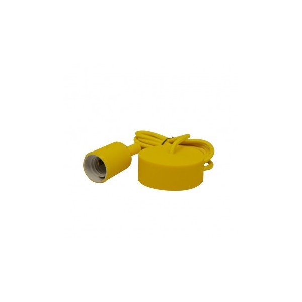 Suspension Douille Silicone E27 - Jaune - Vision-EL