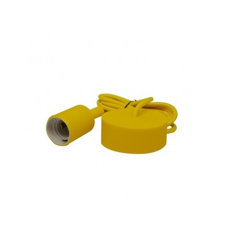 Suspension Douille Silicone E27 - Jaune - Vision-EL