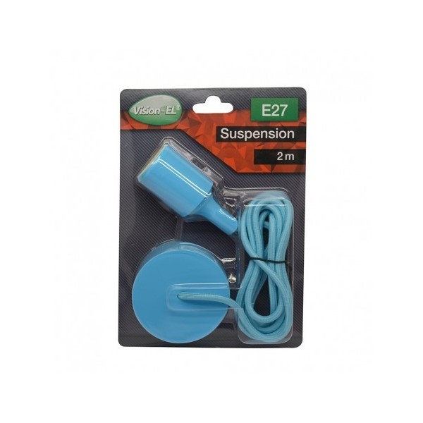 Suspension Douille Silicone E27 - Bleu - Vision-EL