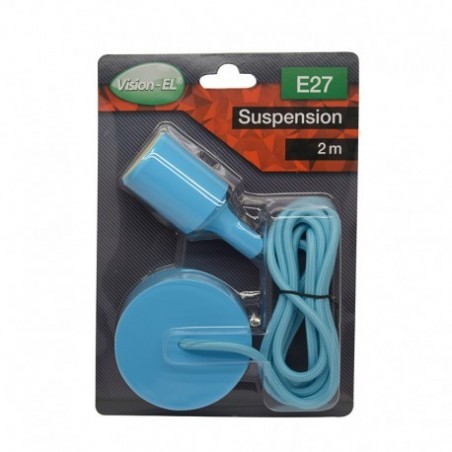 Suspension Douille Silicone E27 - Bleu - Vision-EL