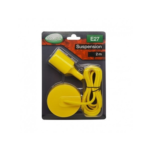 Suspension Douille Silicone E27 - Jaune - Vision-EL