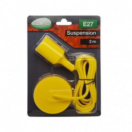 Suspension Douille Silicone E27 - Jaune - Vision-EL