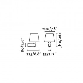 Applique Room – Blanc – H29 cm – Faro