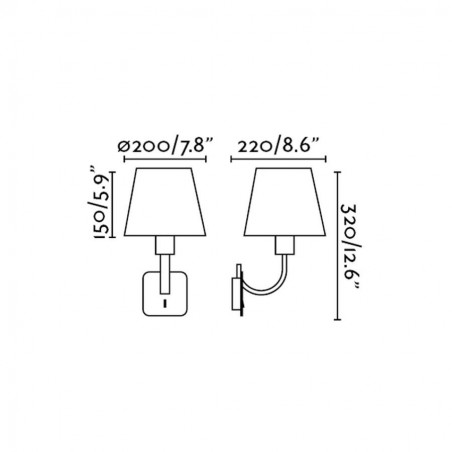 Applique Essential Nickel Mat, Lampe Interieur Faro