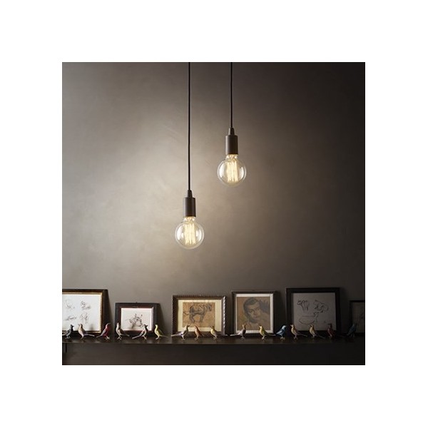 Suspension Edison – Noir – Métal – Ideal-Lux