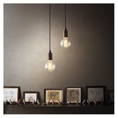 Suspension Edison – Noir – Métal – Ideal-Lux