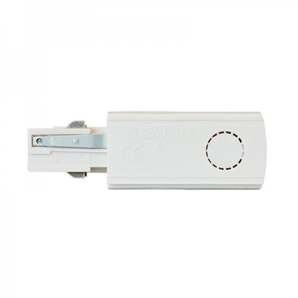 Connecteur d'alimentation rail et embout fin - blanc - Vision El
