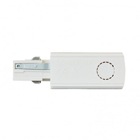 Connecteur d'alimentation rail et embout fin - blanc - Vision El