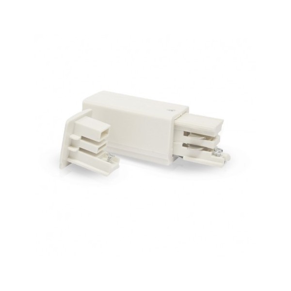 Connecteur d'alimentation rail et embout fin - blanc - Vision El