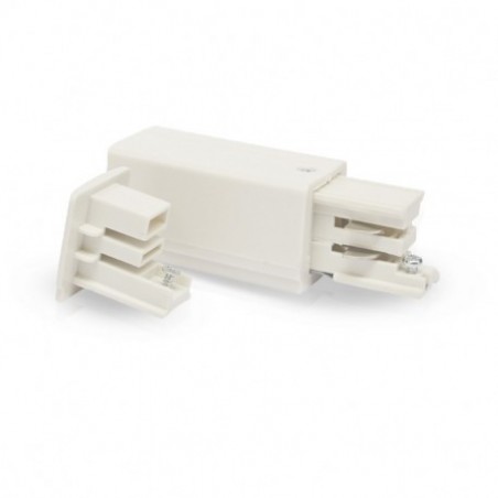 Connecteur d'alimentation rail et embout fin - blanc - Vision El
