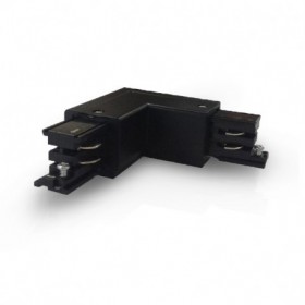Connecteur coude L pour rail triphasé - noir - Vision El