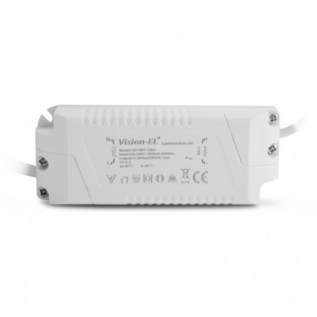 Encastré LED rond - Ø225 - 18W - 3000°K - alu blanc - Vision El