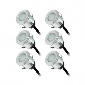Kit spot LED terrasse IP67- 6x0.6W 3000K - 12V - Vision-el
