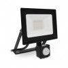 Projecteur LED + détecteur - 20W 4000K - plat noir - Vision El