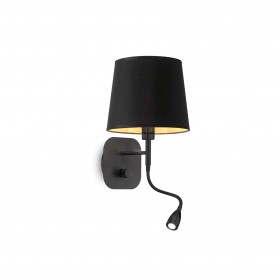 Applique LED NORDIK - 18cm - Noir - IDEAL LUX