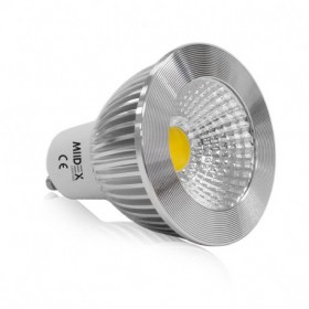 AMPOULE LED GU10 SPOT 6W 3000K 80° ALUMINIUM BOITE - VISION-EL