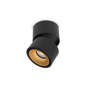 Applique Décorative CCT 6W - Noir/Doré - orientable- Vision-el