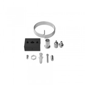 Kit de Suspension pour Rail Noir 2 m - Vision EL