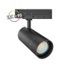 Spot sur rail Triphasé Ø80 Noir CCT ajustable - Vision EL