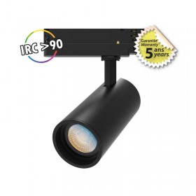 Spot sur Rail Noir 25W CCT IRC90 GARANTIE 5 ANS - Vision EL