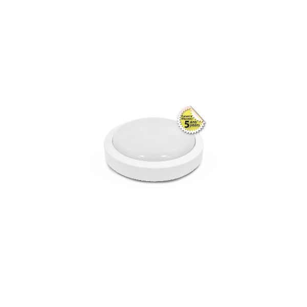 Plafonnier Blanc Ø190 12W 4000K + Détecteur RF - Garantie 5 ans - Vision EL